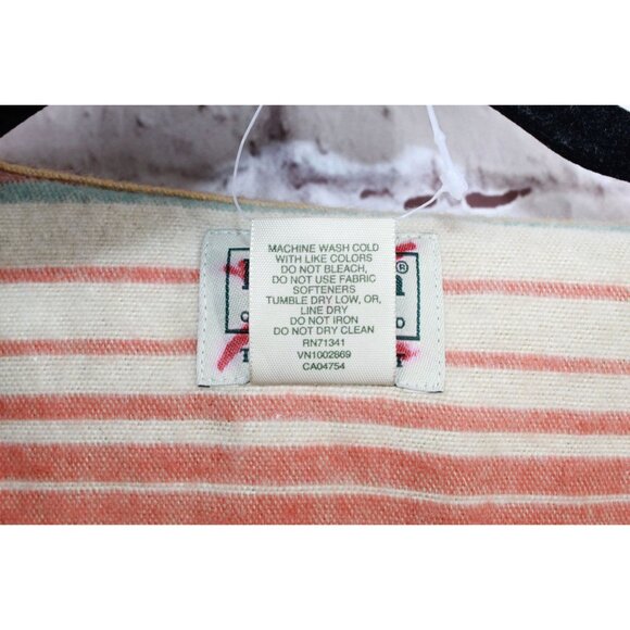 LL Bean Chamois Traditional Fit Stripe Flannel Shirts Orange L Tall - Picture 8 of 11